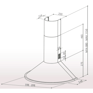 Вытяжка Faber CONO X A60 фото 3 Вытяжка Faber CONO X A60 preview 3